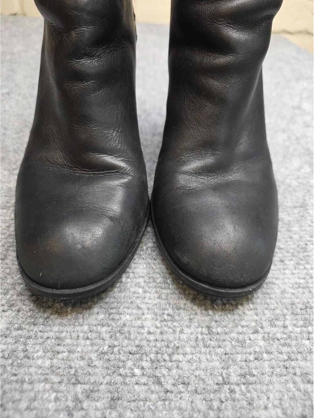 Tory Burch Contraire Block Heel Leather Boot Black Size 9 - Picture 5 of 15